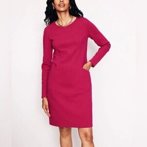Boden Ellen Ottoman Shift Dress Women Size UK 8 US 4 Magenta Preppy Office